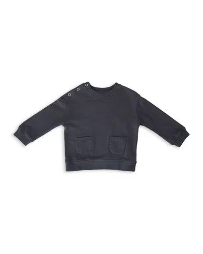 Pehr Unisex French Terry Shoulder Snap Sweatshirt - Baby In Blue