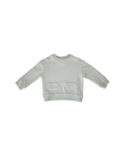 Pehr Unisex French Terry Shoulder Snap Sweatshirt - Baby In Gray