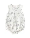 Pehr Unisex Life Aquatic Henley Romper - Baby In Life Aquatic