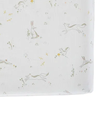 Pehr Unisex Printed Crib Sheet In Gray
