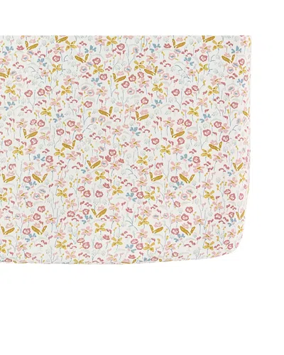 Pehr Unisex Printed Crib Sheet In Pink
