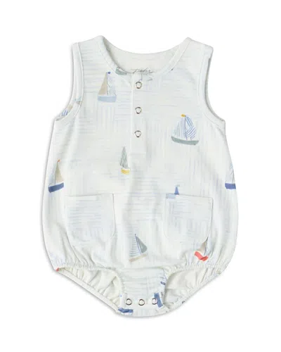 Pehr Unisex Set Sail Printed Sleeveless One Piece - Baby In White