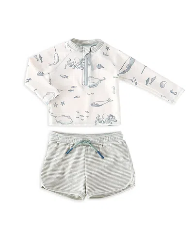 Pehr Unisex Swim Rash Guard & Shorts - Baby, Little Kid In Multi