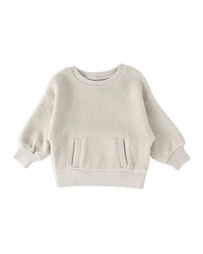 Pehr Kids' Unisex Teddy Fleece Dropped Shoulder Cotton Sweatshirt - Baby In Neutral