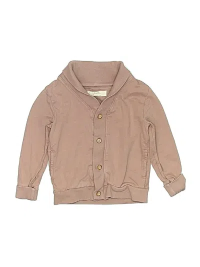 Pre-owned Pehr Kids' Zip Up Hoodie In Brown