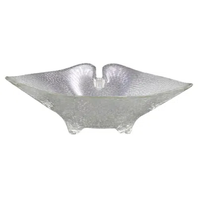 Pre-owned Peill & Putzler 1970s Decorative Modernist Glass Bowl By , Germany In Gray