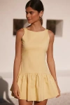 Peixoto Addison Drop-waist Mini Dress In Yellow