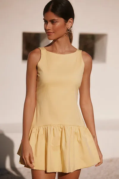 Peixoto Addison Drop-waist Mini Dress In Yellow