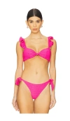 Peixoto Amara Bikini Top In Pink Passion