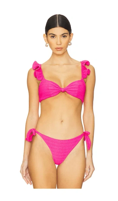 Peixoto Amara Bikini Top In Pink Passion