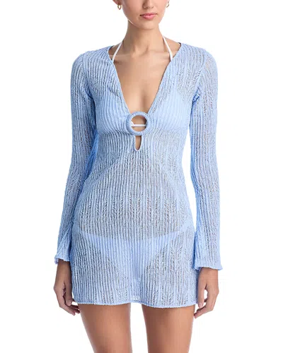Peixoto Angie Cover-up Tunic In Cloud Blue Weave