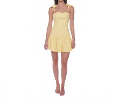 Peixoto Audrey Mini Dress In Honeycomb In Yellow