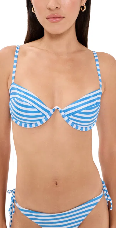 Peixoto Ayla Bikini Top Riviera Amore In Blue