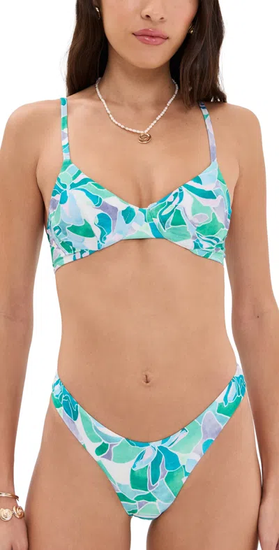 Peixoto Bailey Bikini Top Crystal Isle In Blue