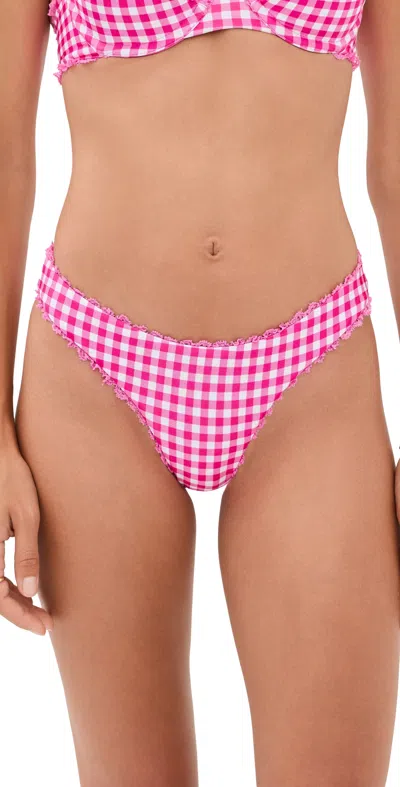 Peixoto Brooke Bikini Bottoms Candy Gingham In Multi