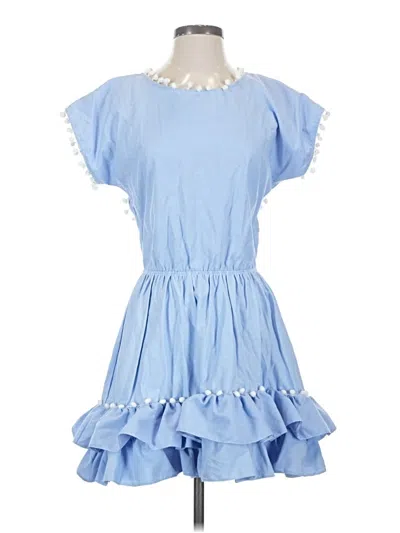 Peixoto Nissi Pom-pom Dress Swim Cover-up In Sky Blue