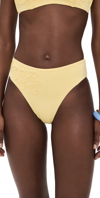 Peixoto Ceci Bikini Bottoms Honeycomb In Yellow