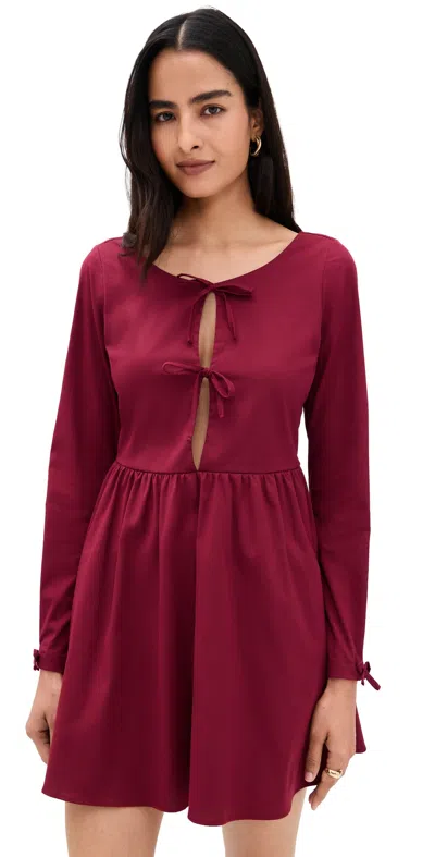 Peixoto Charlie Mini Dress Merlot In Burgundy