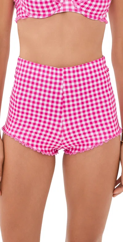 Peixoto Ciara Mini Swim Shorts Candy Gingham