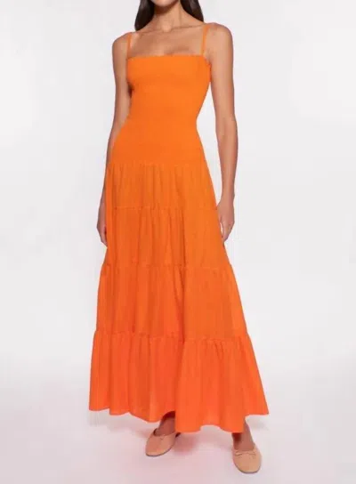 Peixoto Clementine Maxi Dress In Tangerine In Orange