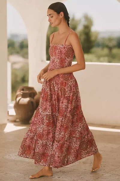 Peixoto Clementine Smocked Tiered Maxi Dress In Multi
