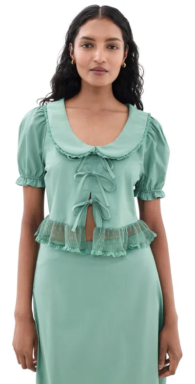 Peixoto Colette Top Eucalyptus In Green