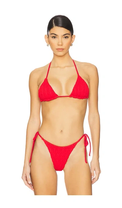 Peixoto Fifi Bikini Top In Espanola Red