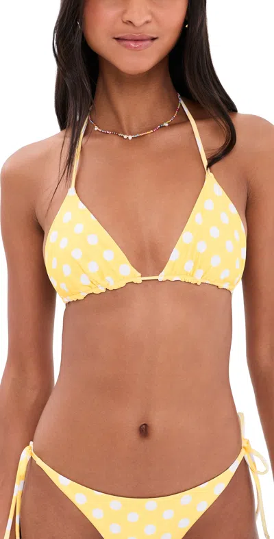 Peixoto Fifi Bikini Top Honeycomb Polka Dots In Multi
