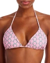 Peixoto Fifi Seashell Print Triangle Bikini Top In Siena Fern