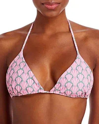Peixoto Fifi Seashell Print Triangle Bikini Top In Multi