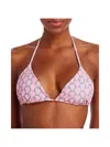 Peixoto Fifi Seashell Print Triangle Bikini Top In Multi