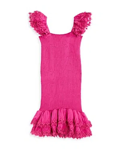 Peixoto Girls' Belle Ruffled Dress - Big Kid In Pink Crush