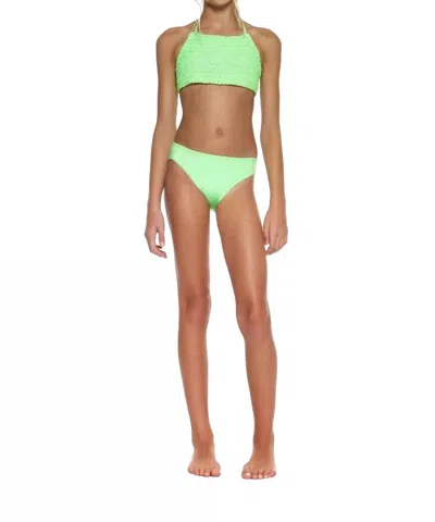 Peixoto Kids' Girls Crochet Bikini In Neon Green