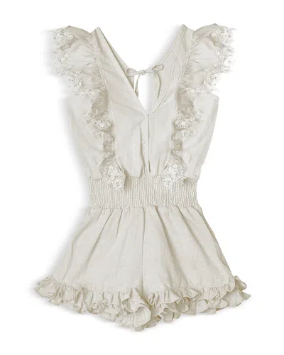 Peixoto Girls' Raja Romper - Big Kid In White