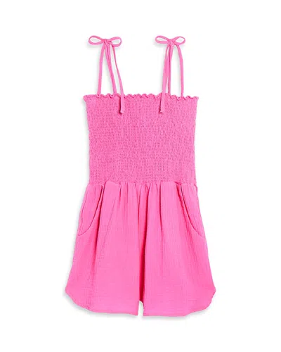 Peixoto Girls' Torey Romper - Big Kid In Pink