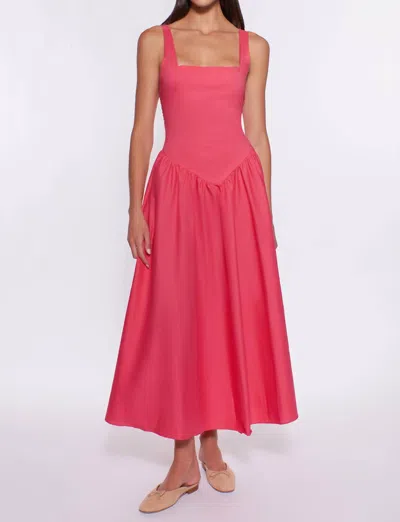 Peixoto Harlow Drop Waist Maxi Dress In Coral In Pink