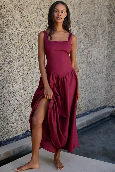Peixoto Harlow Drop-waist Midi Dress In Purple