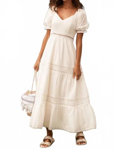 Peixoto Isabella Midi Dress In White