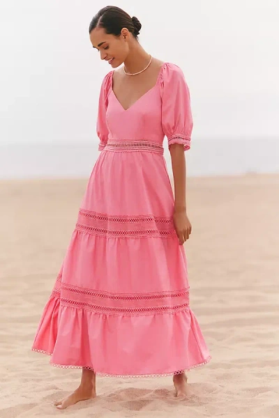 Peixoto Isabella Midi Dress In Pink