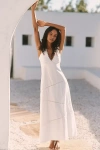Peixoto Jenna Sleeveless V-neck Maxi Dress In White