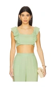 Peixoto Jocelyn Crop Top In Matcha Latte