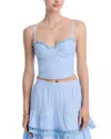 Peixoto Josie Top In Cloud Blue Iris