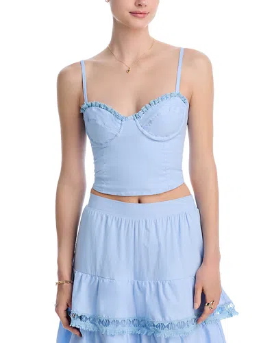 Peixoto Josie Top In Cloud Blue Iris