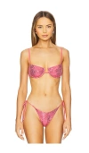 Peixoto Lara Underwire Bikini Top In Legally Coral