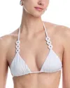 Peixoto Lexi Triangle Bikini Top In White