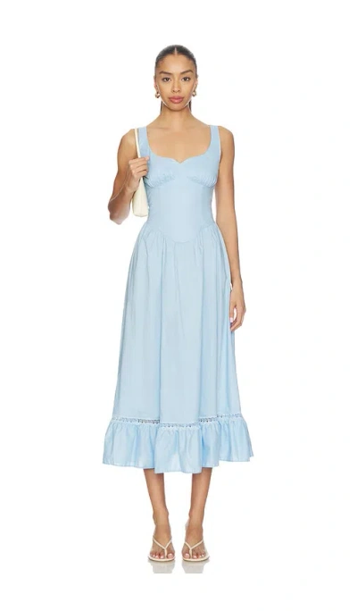 Peixoto Liam Midi Dress In Blue