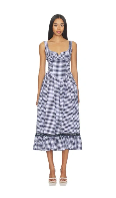 Peixoto Liam Midi Dress In Blue