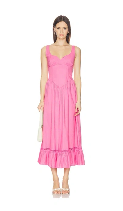 Peixoto Liam Midi Dress In Pink