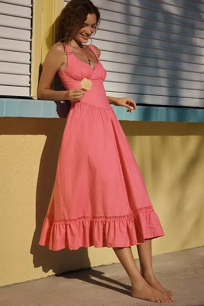Peixoto Liam Sleeveless Midi Dress In Pink