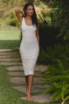 Peixoto Liv Sleeveless Knit Midi Dress In White